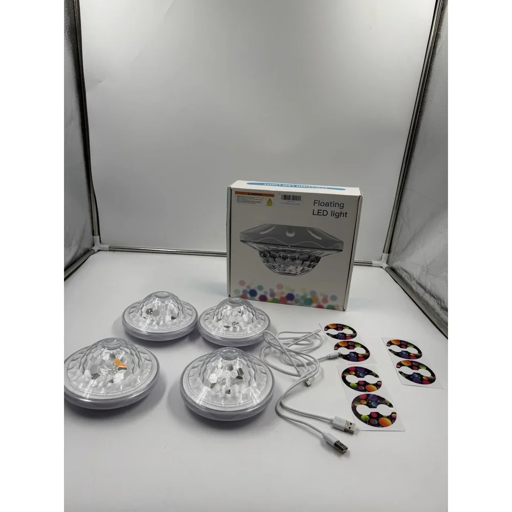 Floating Pool Lights, Lights for Inground Pools with 6 Dynamic 4 Pack No Remote